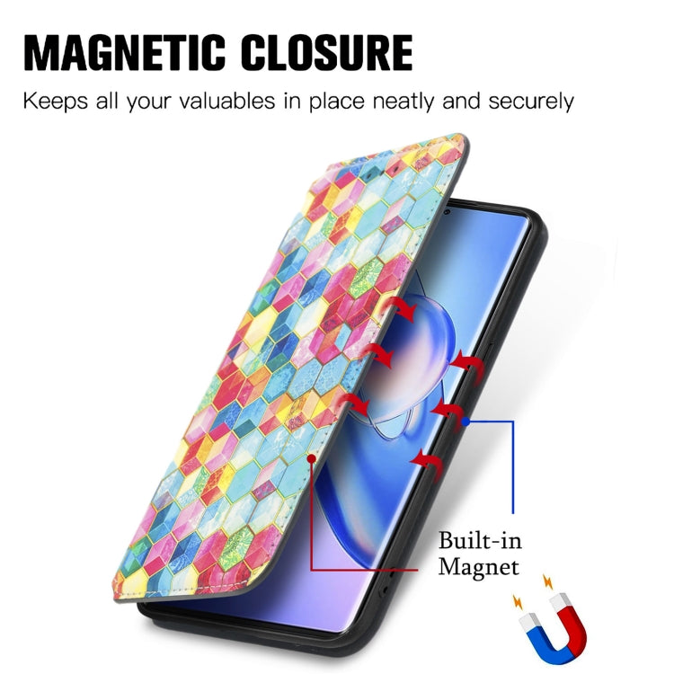 For Blackview A200 Pro CaseNeo Colorful Magnetic Leather Phone Case(Rhombus Mandala) - More Brand by PMC TechLife | Online Shopping South Africa | PMC TechLife