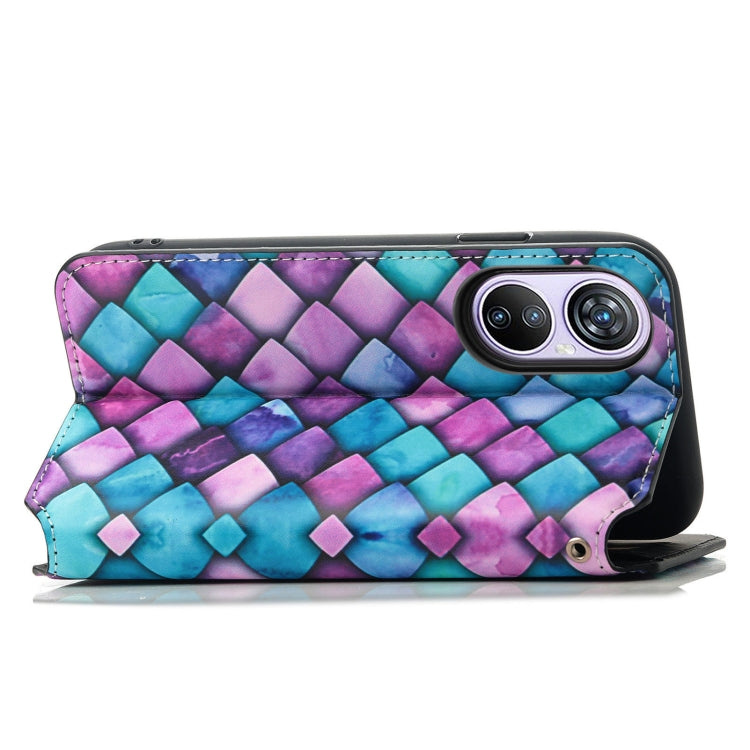 For Blackview A200 Pro CaseNeo Colorful Magnetic Leather Phone Case(Purple Scales) - More Brand by PMC TechLife | Online Shopping South Africa | PMC TechLife