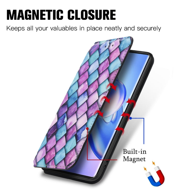 For Blackview A200 Pro CaseNeo Colorful Magnetic Leather Phone Case(Purple Scales) - More Brand by PMC TechLife | Online Shopping South Africa | PMC TechLife