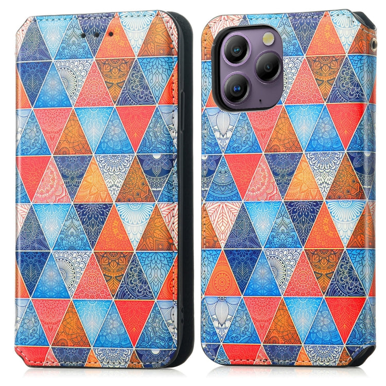 For Blackview  A96 CaseNeo Colorful Magnetic Leather Phone Case(Rhombus Mandala) - More Brand by PMC TechLife | Online Shopping South Africa | PMC TechLife