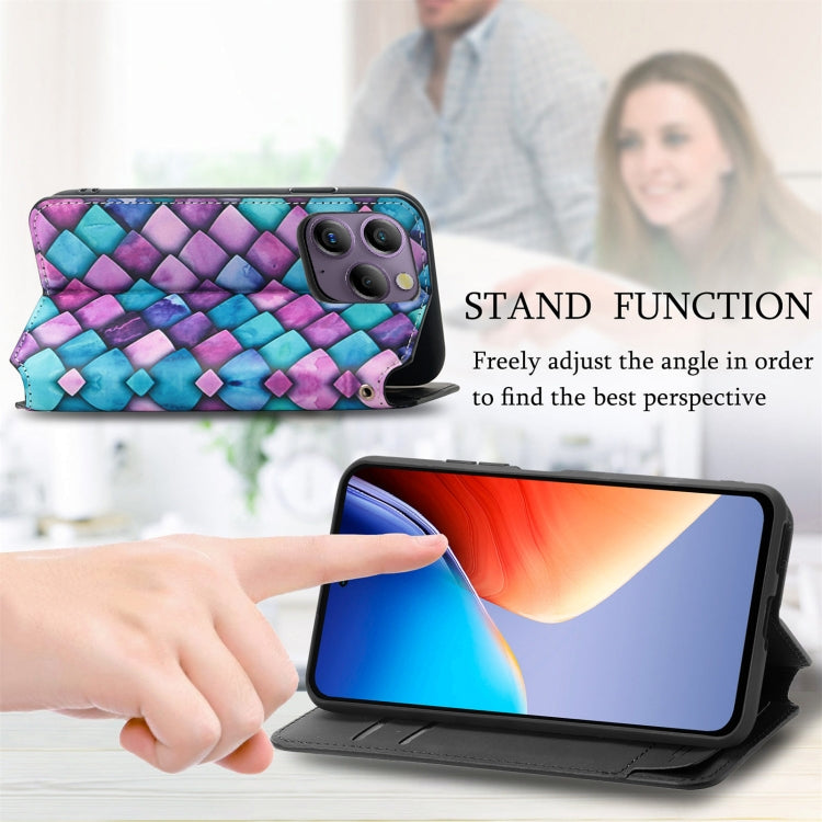 For Blackview  A96 CaseNeo Colorful Magnetic Leather Phone Case(Rhombus) - More Brand by PMC TechLife | Online Shopping South Africa | PMC TechLife