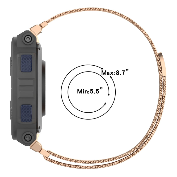 For Amazfit Active Edge A2212 Milan Magnetic Steel Mesh Watch Band(Rose Gold) - free shipping - PMC TechLife - Order now!