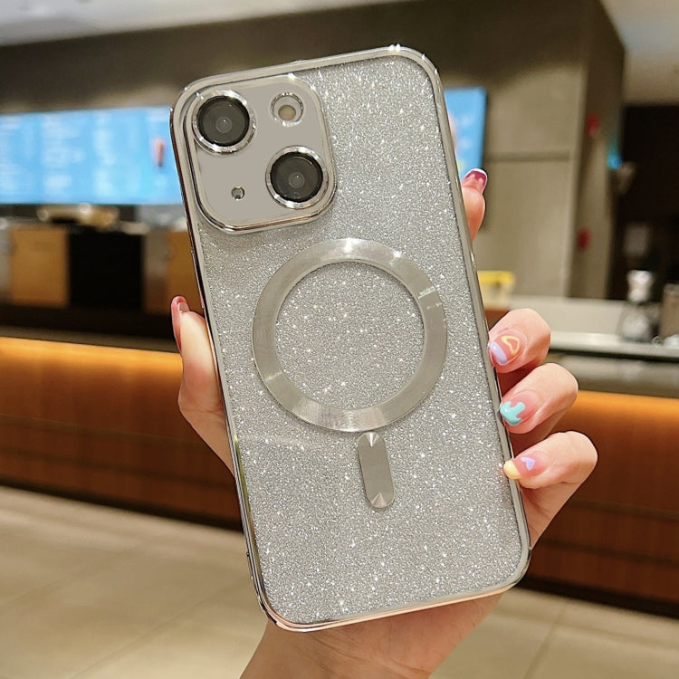 For iPhone 14 MagSafe Glitter Electroplating TPU Phone Case(Silver) - iPhone 14 Cases by PMC TechLife | Online Shopping South Africa | PMC TechLife