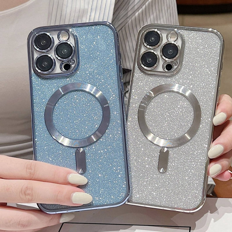 For iPhone 14 Plus MagSafe Glitter Electroplating TPU Phone Case(Blue) - iPhone 14 Plus Cases by PMC TechLife | Online Shopping South Africa | PMC TechLife
