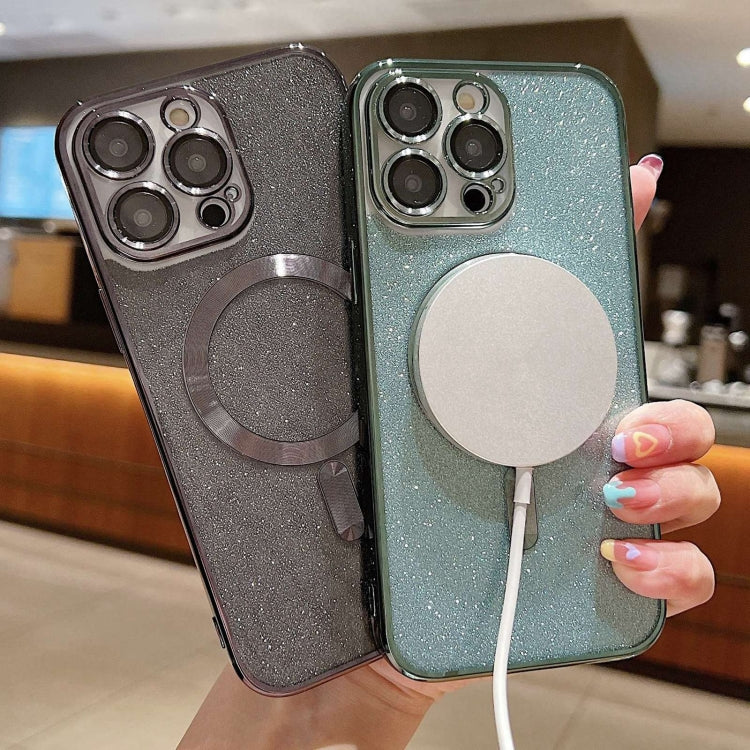 For iPhone 15 Pro Max MagSafe Glitter Electroplating TPU Phone Case(Purple) - iPhone 15 Pro Max Cases by PMC TechLife | Online Shopping South Africa | PMC TechLife