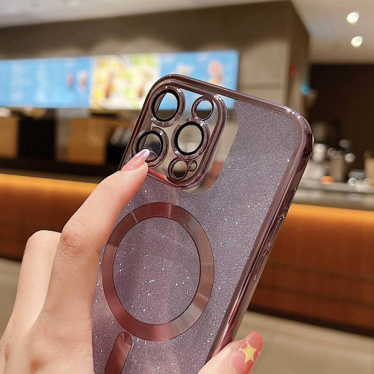 For iPhone 14 Pro Max MagSafe Glitter Electroplating TPU Phone Case(Black) - iPhone 14 Pro Max Cases by PMC TechLife | Online Shopping South Africa | PMC TechLife