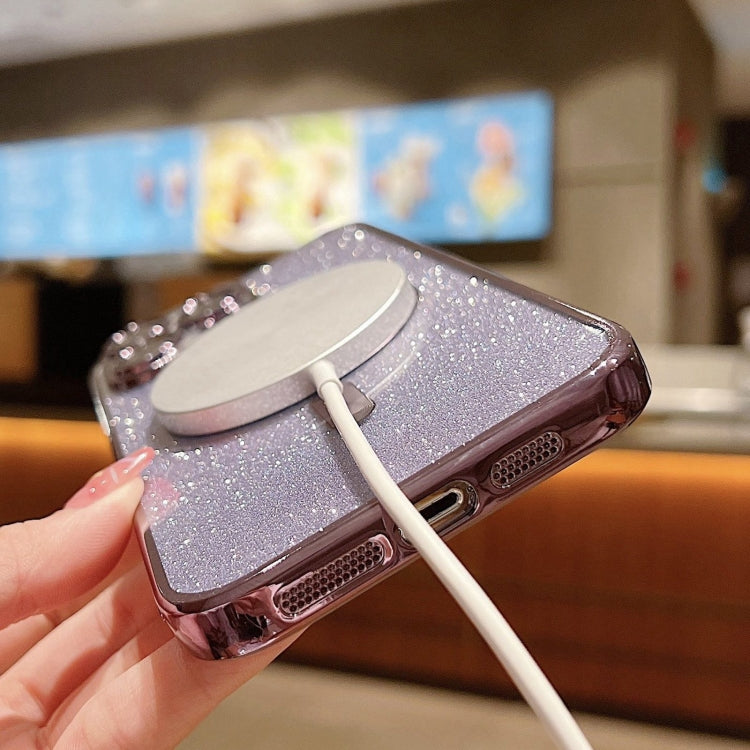 For iPhone 16 Pro Glitter Electroplating MagSafe TPU Phone Case(Black) - iPhone 16 Pro Cases by PMC TechLife | Online Shopping South Africa | PMC TechLife | Buy Now Pay Later Mobicred