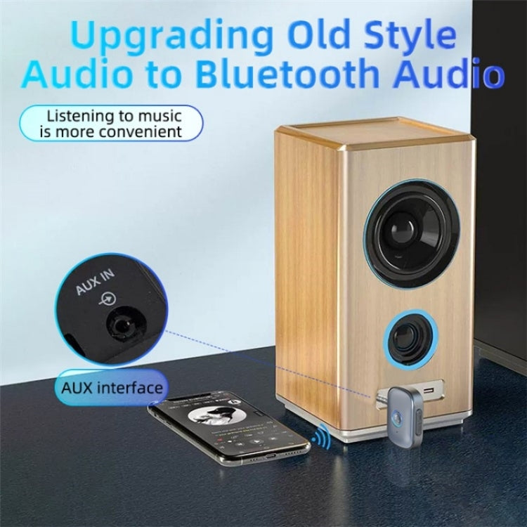 Portable Mini BT 5.3 Receiver Car Audio Adapter Hands-Free AUX Car Bluetooth Receiver - Bluetooth Car Kits by PMC TechLife | Online Shopping South Africa | PMC TechLife | Buy Now Pay Later Mobicred