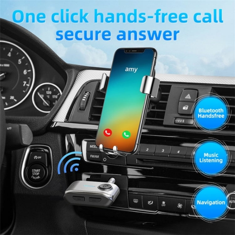 With Type-C Input TF Card Slot Hands-Free AUX Car Bluetooth Receiver - Bluetooth Car Kits by PMC TechLife | Online Shopping South Africa | PMC TechLife | Buy Now Pay Later Mobicred