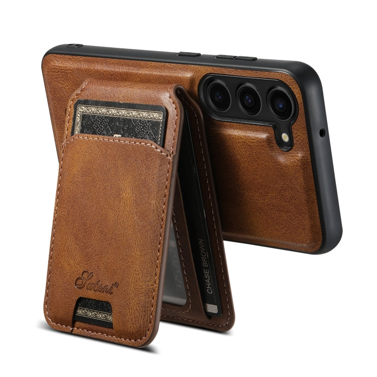 For Samsung Galaxy S23+ 5G Suteni H15  Oil Eax Leather Detachable Wallet Back Phone Case(Black) - Galaxy S23+ 5G Cases by Suteni | Online Shopping South Africa | PMC TechLife | Buy Now Pay Later Mobicred
