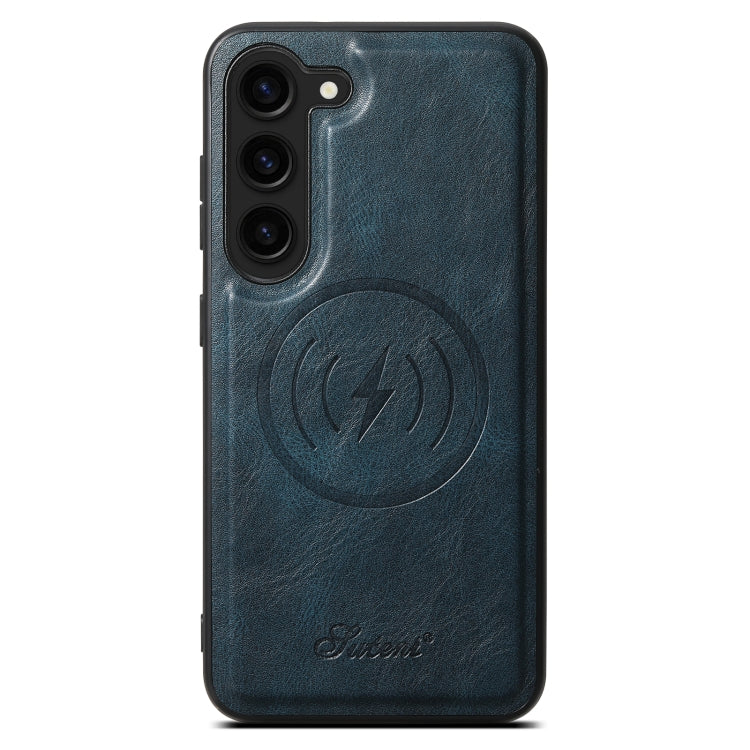For Samsung Galaxy S23+ 5G Suteni H15  Oil Eax Leather Detachable Wallet Back Phone Case(Blue) - Galaxy S23+ 5G Cases by Suteni | Online Shopping South Africa | PMC TechLife | Buy Now Pay Later Mobicred