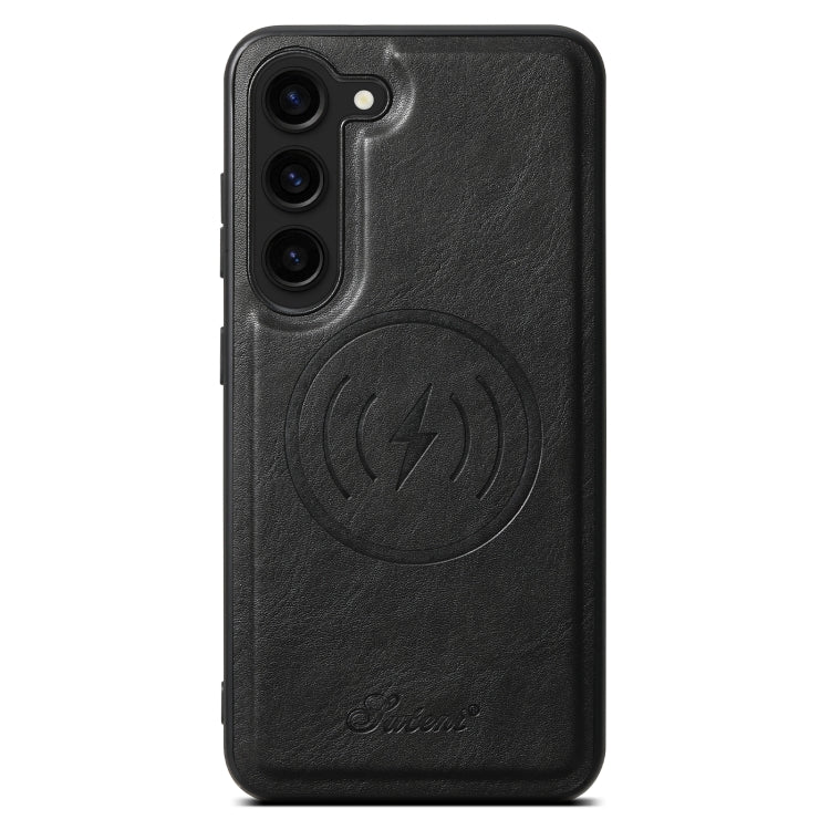 For Samsung Galaxy S23 5G Suteni H15  Oil Eax Leather Detachable Wallet Back Phone Case(Black) - Galaxy S23 5G Cases by Suteni | Online Shopping South Africa | PMC TechLife | Buy Now Pay Later Mobicred