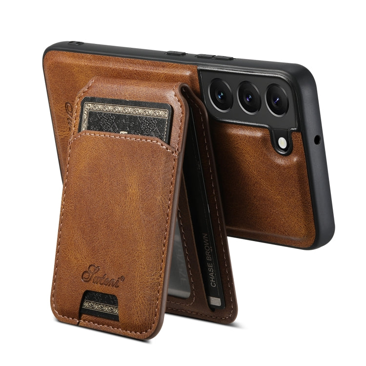 For Samsung Galaxy S22 5G Suteni H15  Oil Eax Leather Detachable Wallet Back Phone Case(Red) - Galaxy S22 5G Cases by Suteni | Online Shopping South Africa | PMC TechLife | Buy Now Pay Later Mobicred