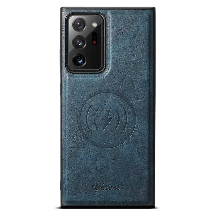 For Samsung Galaxy Note20 5G Suteni H15  Oil Eax Leather Detachable Wallet Back Phone Case(Blue) - free shipping - PMC TechLife - Order now!