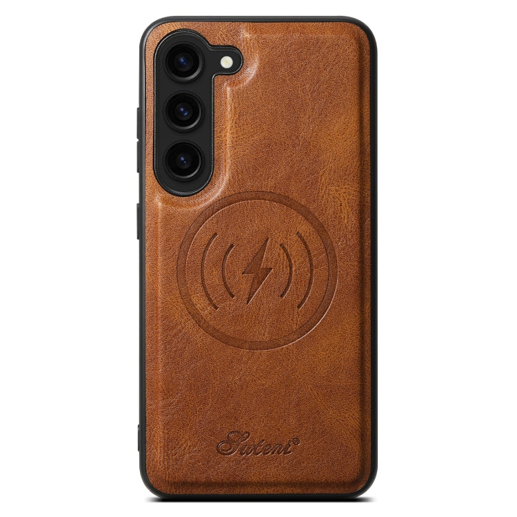 For Samsung Galaxy S24 5G Suteni H15  Oil Eax Leather Detachable Wallet Back Phone Case(Brown) - Galaxy S24 5G Cases by Suteni | Online Shopping South Africa | PMC TechLife | Buy Now Pay Later Mobicred