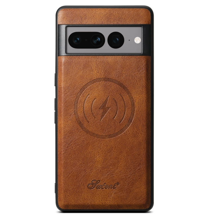 For Google Pixel 7 Pro Suteni H15 Oil Eax Leather Detachable Wallet Back Phone Case(Brown) - free shipping - PMC Jewellery - Order now!