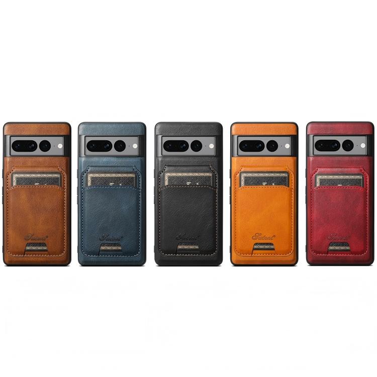 For Google Pixel 7 Pro Suteni H15 Oil Eax Leather Detachable Wallet Back Phone Case(Brown) - free shipping - PMC Jewellery - Order now!