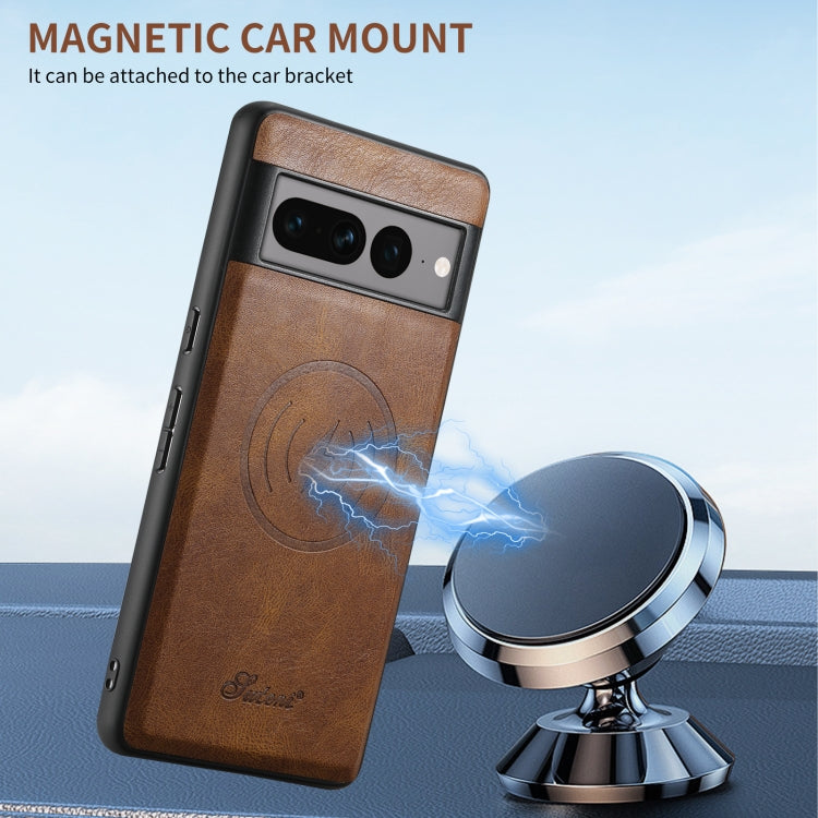 For Google Pixel 8a Suteni H15 Oil Eax Leather Detachable Wallet Back Phone Case(Black) - free shipping - PMC TechLife - Order now!