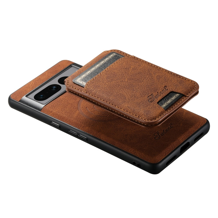 For Google Pixel 8 Pro Suteni H16 Litchi Texture Leather Detachable Wallet Back Phone Case(Black) - Google Cases by Suteni | Online Shopping South Africa | PMC TechLife | Buy Now Pay Later Mobicred