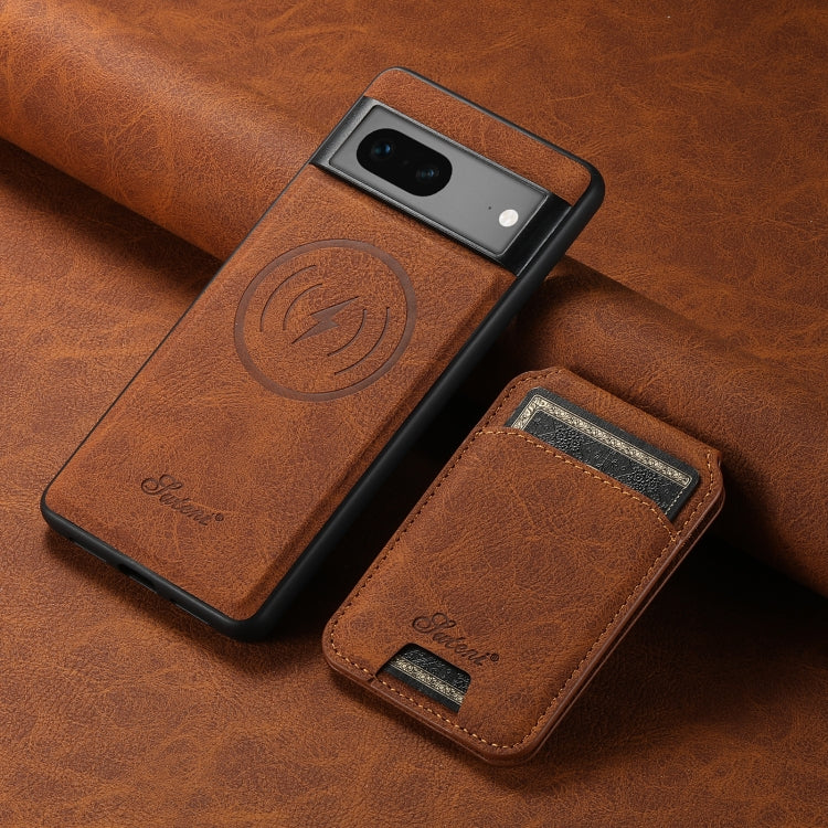 For Google Pixel 7 Suteni H16 Litchi Texture Leather Detachable Wallet Back Phone Case(Black) - free shipping - PMC TechLife - Order now!