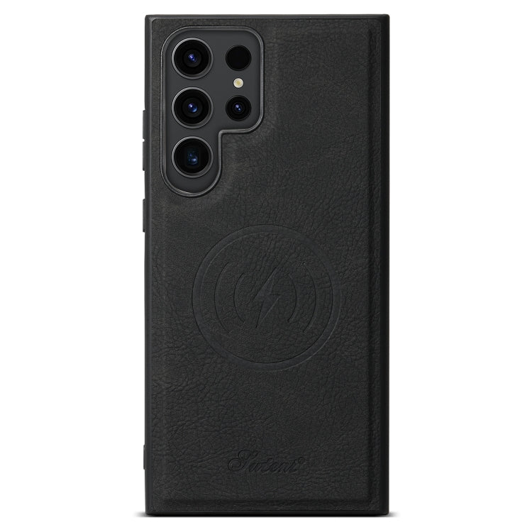 For Samsung Galaxy S24 Ultra 5G Suteni H16 Litchi Texture Leather Detachable Wallet Back Phone Case(Black) - free shipping - PMC Jewellery - Order now!