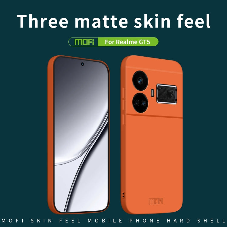 For Realme GT5 MOFI Qin Series Skin Feel All-inclusive PC Phone Case(Orange) - free shipping - PMC TechLife - Order now!