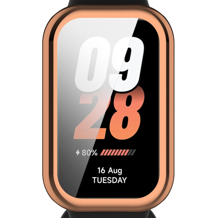For Xiaomi Smart Band 8 Active Full Package TPU Electroplated Watch Protective Case(Rose Gold) - Watch Cases by PMC TechLife | Online Shopping South Africa | PMC TechLife | Buy Now Pay Later Mobicred
