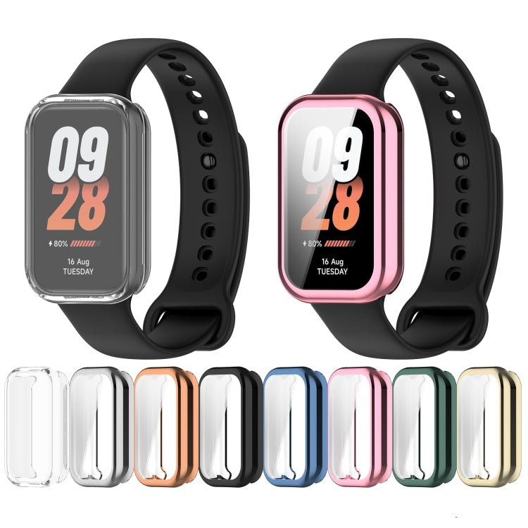 For Xiaomi Smart Band 8 Active Full Package TPU Electroplated Watch Protective Case(Black) - Watch Cases by PMC TechLife | Online Shopping South Africa | PMC TechLife | Buy Now Pay Later Mobicred
