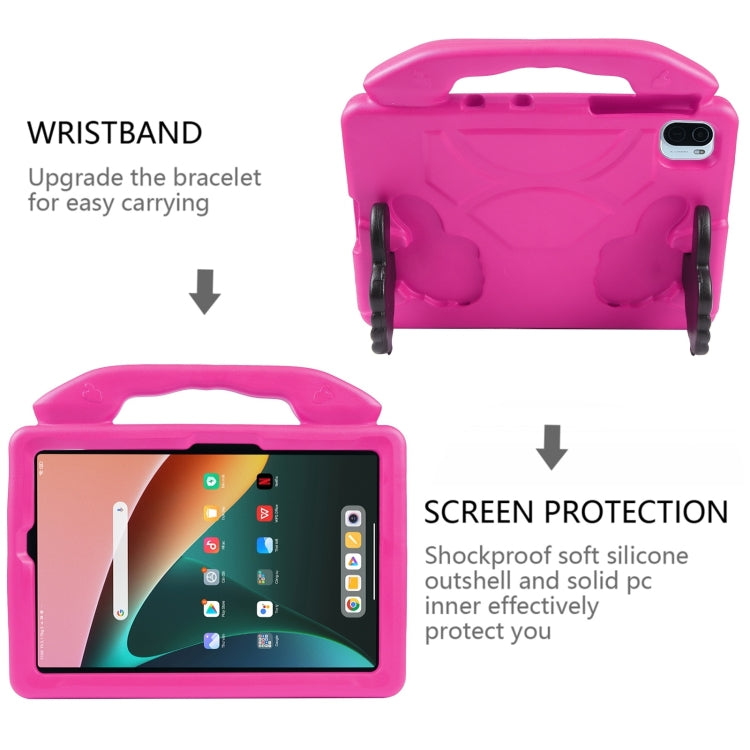 For Samsung Galaxy Tab A9+ 10.95 2023 Thumb Bracket EVA Shockproof Tablet Case(Rose Red) - free shipping - PMC TechLife - Order now!