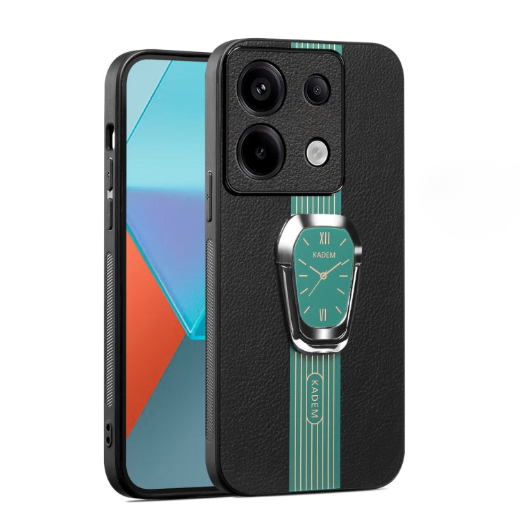For Xiaomi Redmi Note 13 / 13 Pro Magnetic Litchi Leather Back Phone Case with Holder(Green) - Note 13 Pro Cases by PMC TechLife | Online Shopping South Africa | PMC TechLife | Buy Now Pay Later Mobicred