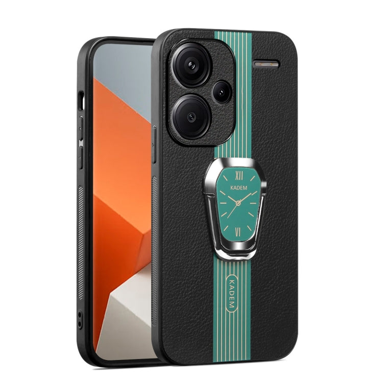 For Xiaomi Redmi Note 13 Pro+ Magnetic Litchi Leather Back Phone Case with Holder(Green) - Note 13 Pro+ Cases by PMC TechLife | Online Shopping South Africa | PMC TechLife | Buy Now Pay Later Mobicred