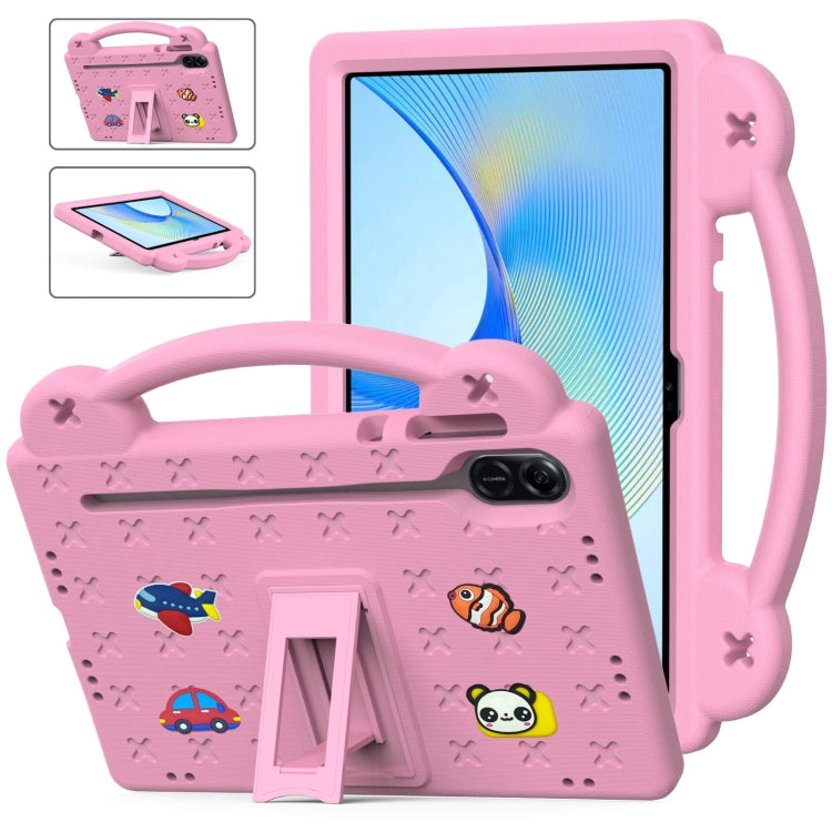 For Honor Pad X9 / X9 2024 Handle Kickstand Children EVA Shockproof Tablet Case(Pink) - Honor by PMC TechLife | Online Shopping South Africa | PMC TechLife | Buy Now Pay Later Mobicred