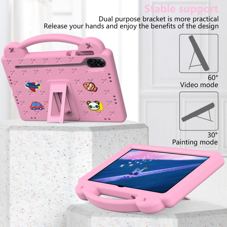 For Honor Pad X9 / X9 2024 Handle Kickstand Children EVA Shockproof Tablet Case(Pink) - Honor by PMC TechLife | Online Shopping South Africa | PMC TechLife | Buy Now Pay Later Mobicred