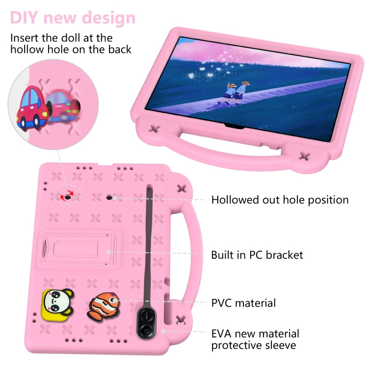For Honor Pad X9 / X9 2024 Handle Kickstand Children EVA Shockproof Tablet Case(Pink) - Honor by PMC TechLife | Online Shopping South Africa | PMC TechLife | Buy Now Pay Later Mobicred
