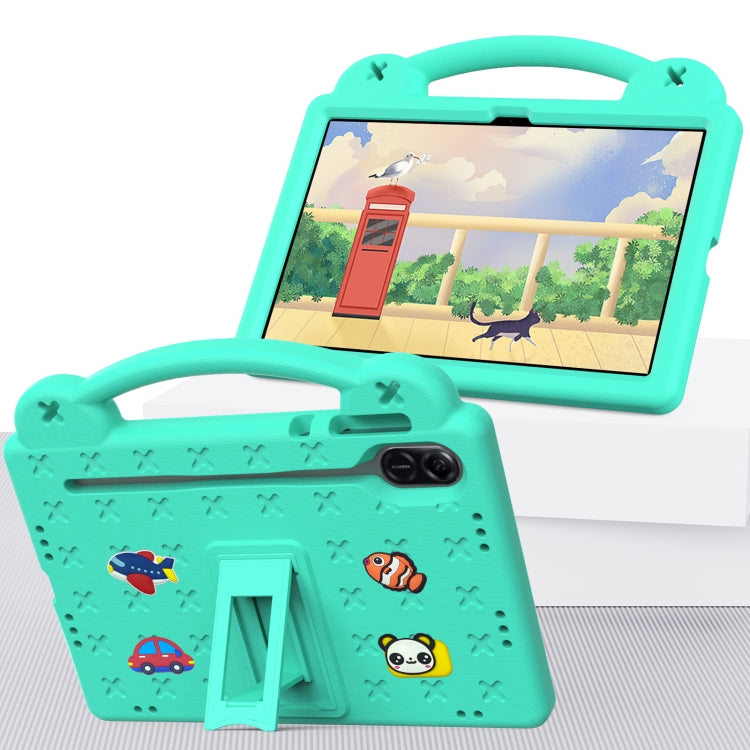 For Honor Pad X9 / X9 2024 Handle Kickstand Children EVA Shockproof Tablet Case(Mint Green) - Honor by PMC TechLife | Online Shopping South Africa | PMC TechLife | Buy Now Pay Later Mobicred