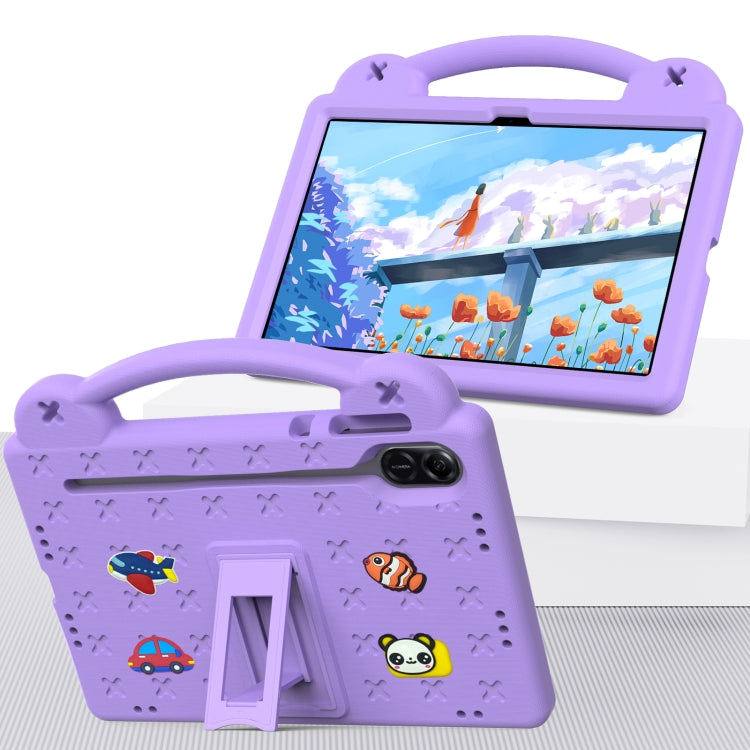 For Honor Pad X9 / X9 2024 Handle Kickstand Children EVA Shockproof Tablet Case(Light Purple) - Honor by PMC TechLife | Online Shopping South Africa | PMC TechLife | Buy Now Pay Later Mobicred