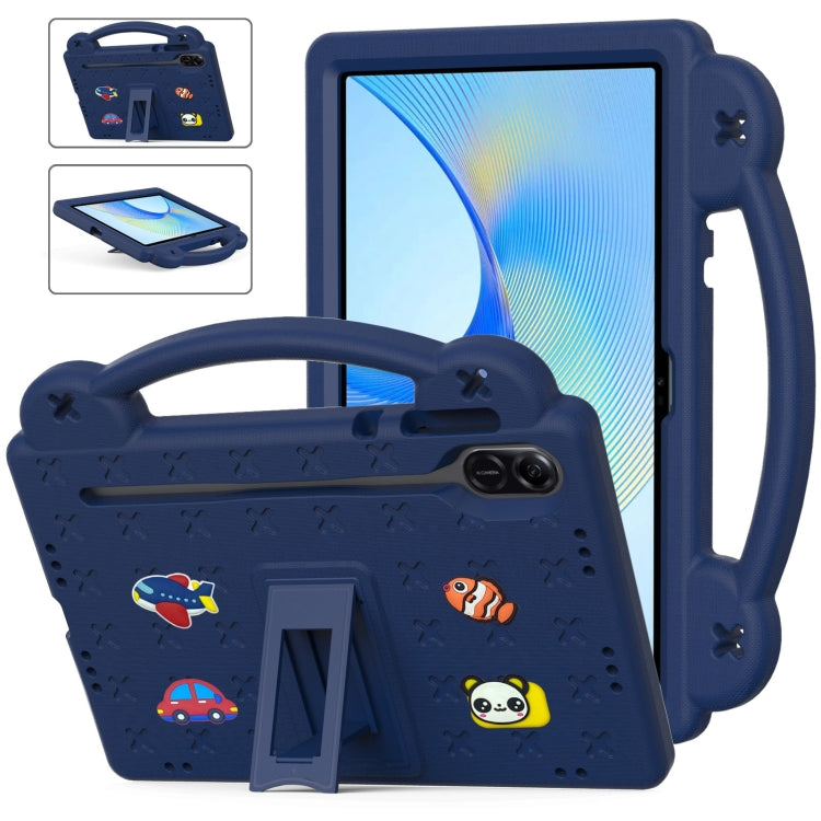 For Honor Pad X9 / X9 2024 Handle Kickstand Children EVA Shockproof Tablet Case(Navy Blue) - Honor by PMC TechLife | Online Shopping South Africa | PMC TechLife | Buy Now Pay Later Mobicred
