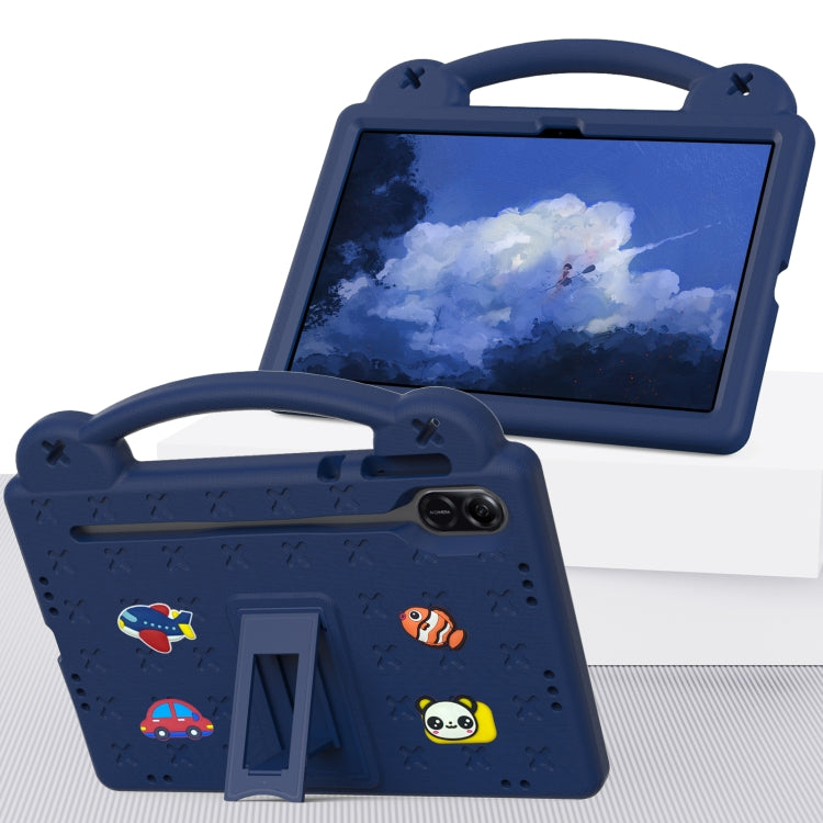 For Honor Pad X9 / X9 2024 Handle Kickstand Children EVA Shockproof Tablet Case(Navy Blue) - Honor by PMC TechLife | Online Shopping South Africa | PMC TechLife | Buy Now Pay Later Mobicred