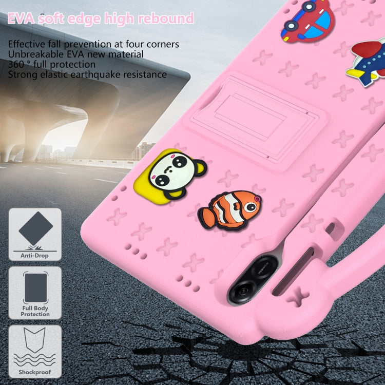 For Honor X8 Pro 11.5 Handle Kickstand Children EVA Shockproof Tablet Case(Pink) - Honor by PMC TechLife | Online Shopping South Africa | PMC TechLife | Buy Now Pay Later Mobicred