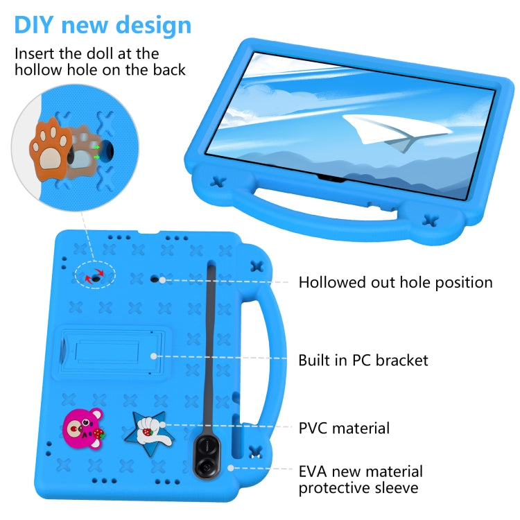 For Honor X8 Pro 11.5 Handle Kickstand Children EVA Shockproof Tablet Case(Sky Blue) - Honor by PMC TechLife | Online Shopping South Africa | PMC TechLife | Buy Now Pay Later Mobicred