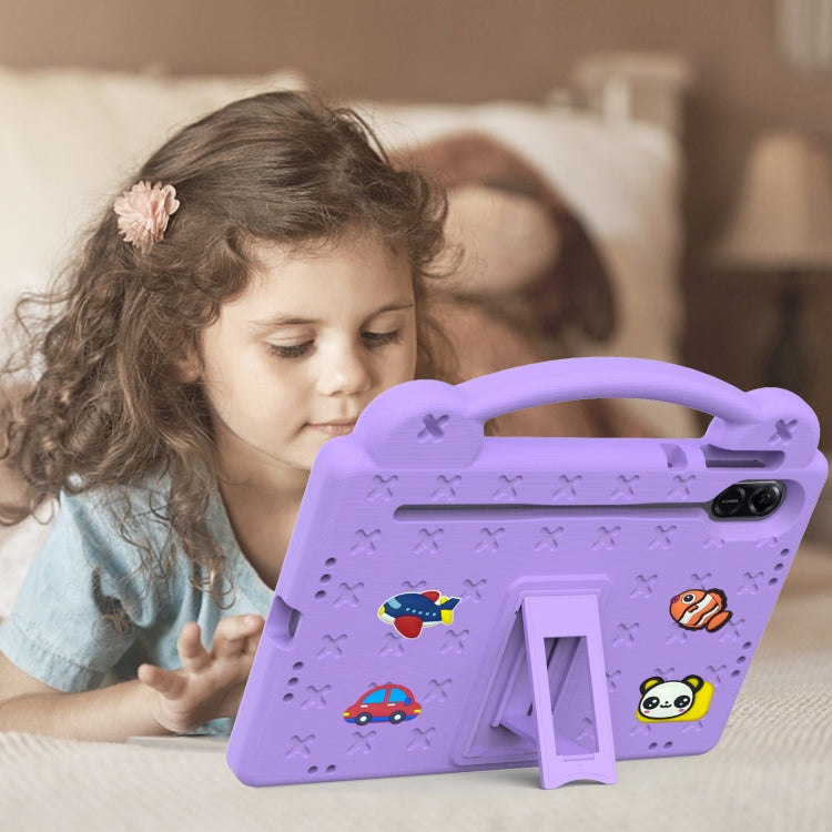 For Honor X8 Pro 11.5 Handle Kickstand Children EVA Shockproof Tablet Case(Light Purple) - Honor by PMC TechLife | Online Shopping South Africa | PMC TechLife | Buy Now Pay Later Mobicred