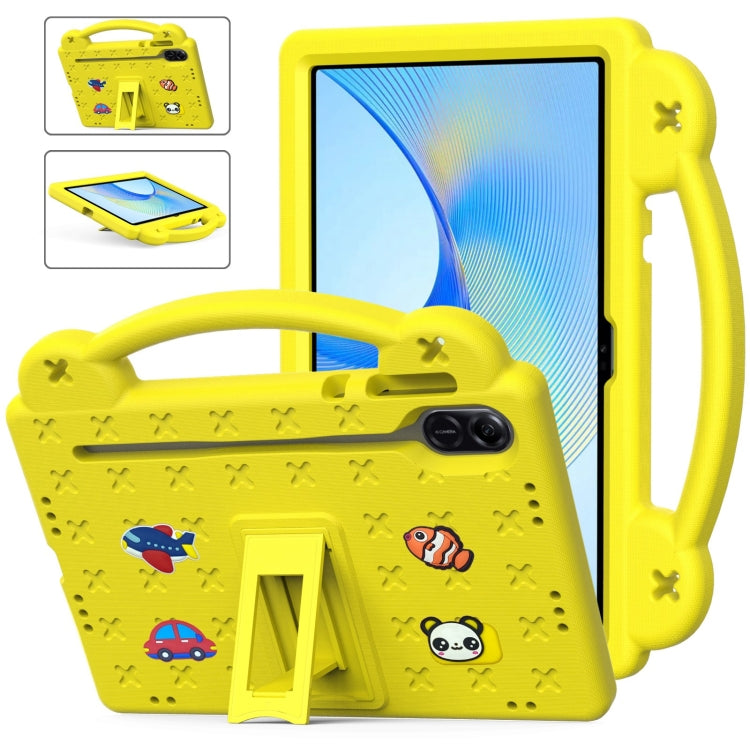 For Honor X8 Pro 11.5 Handle Kickstand Children EVA Shockproof Tablet Case(Yellow) - Honor by PMC TechLife | Online Shopping South Africa | PMC TechLife | Buy Now Pay Later Mobicred