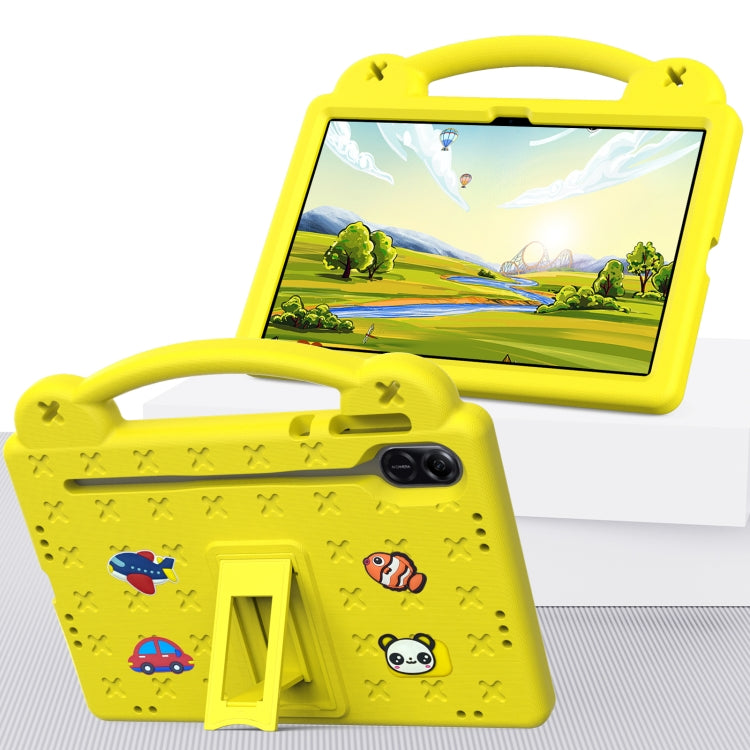 For Honor X8 Pro 11.5 Handle Kickstand Children EVA Shockproof Tablet Case(Yellow) - Honor by PMC TechLife | Online Shopping South Africa | PMC TechLife | Buy Now Pay Later Mobicred