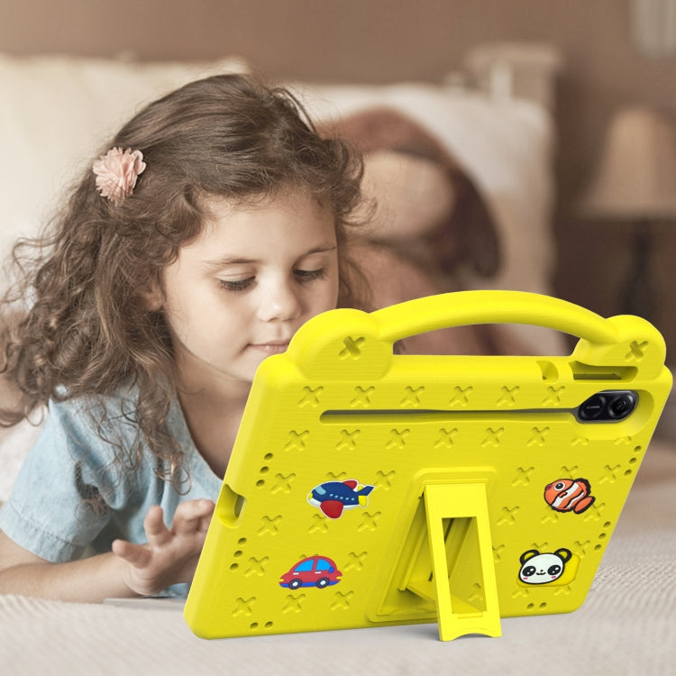 For Honor X8 Pro 11.5 Handle Kickstand Children EVA Shockproof Tablet Case(Yellow) - Honor by PMC TechLife | Online Shopping South Africa | PMC TechLife | Buy Now Pay Later Mobicred