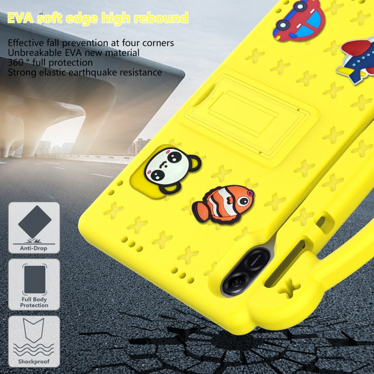 For Honor X8 Pro 11.5 Handle Kickstand Children EVA Shockproof Tablet Case(Yellow) - Honor by PMC TechLife | Online Shopping South Africa | PMC TechLife | Buy Now Pay Later Mobicred