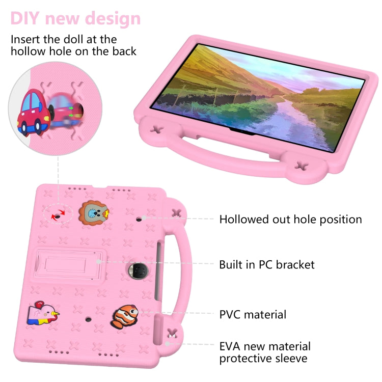 For Honor Pad 9 2023 12.1 Handle Kickstand Children EVA Shockproof Tablet Case(Pink) - Honor by PMC TechLife | Online Shopping South Africa | PMC TechLife | Buy Now Pay Later Mobicred