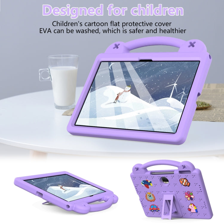For Honor Pad 9 2023 12.1 Handle Kickstand Children EVA Shockproof Tablet Case(Light Purple) - Honor by PMC TechLife | Online Shopping South Africa | PMC TechLife | Buy Now Pay Later Mobicred