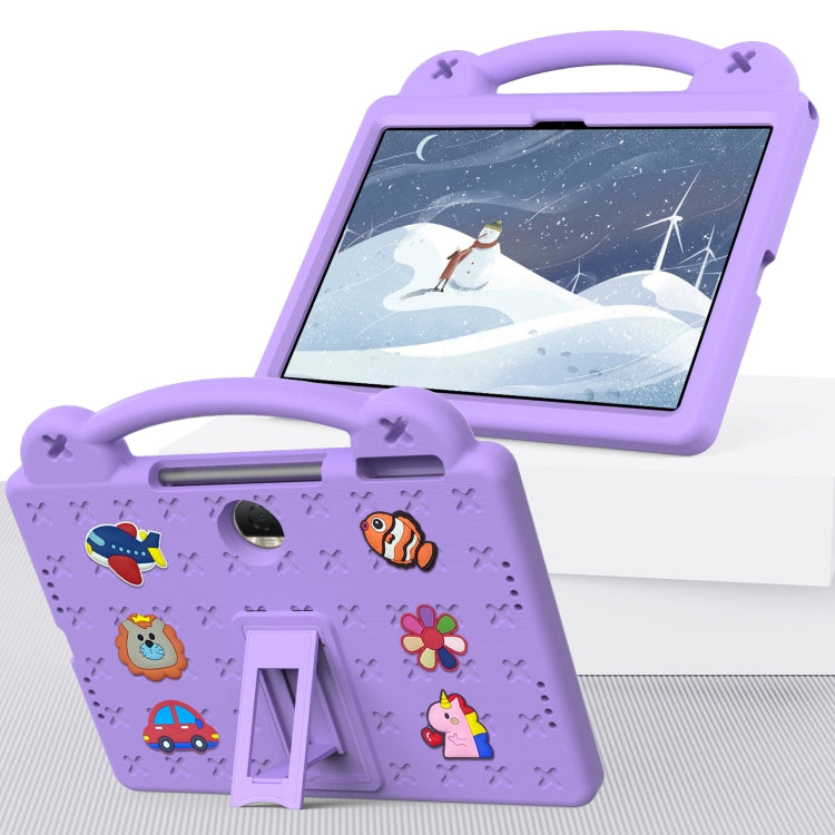 For Honor Pad 9 2023 12.1 Handle Kickstand Children EVA Shockproof Tablet Case(Light Purple) - Honor by PMC TechLife | Online Shopping South Africa | PMC TechLife | Buy Now Pay Later Mobicred