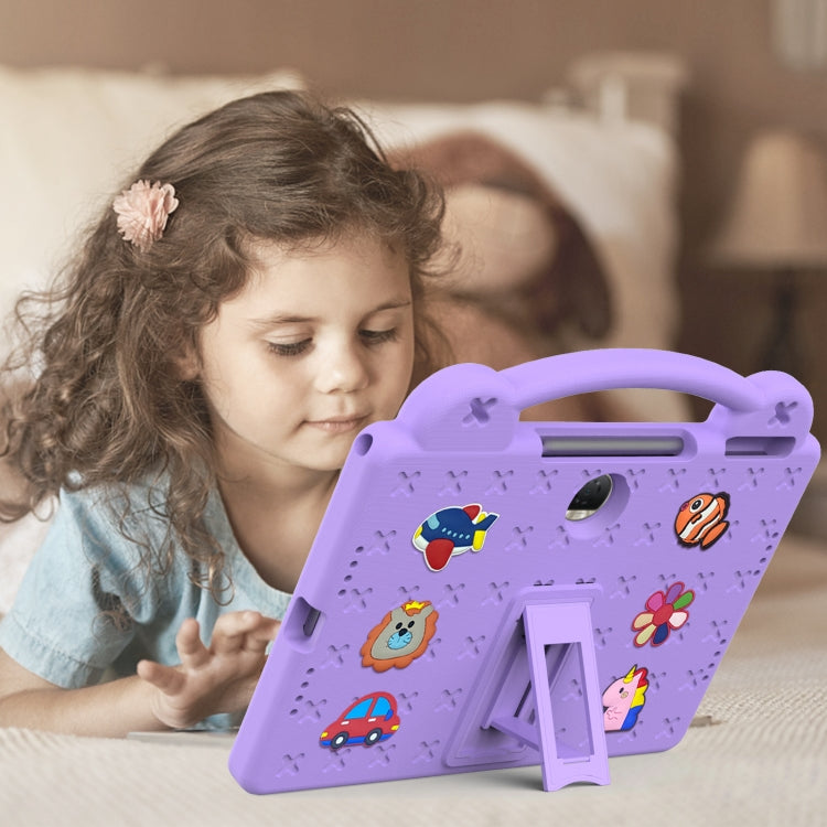 For Honor Pad 9 2023 12.1 Handle Kickstand Children EVA Shockproof Tablet Case(Light Purple) - Honor by PMC TechLife | Online Shopping South Africa | PMC TechLife | Buy Now Pay Later Mobicred