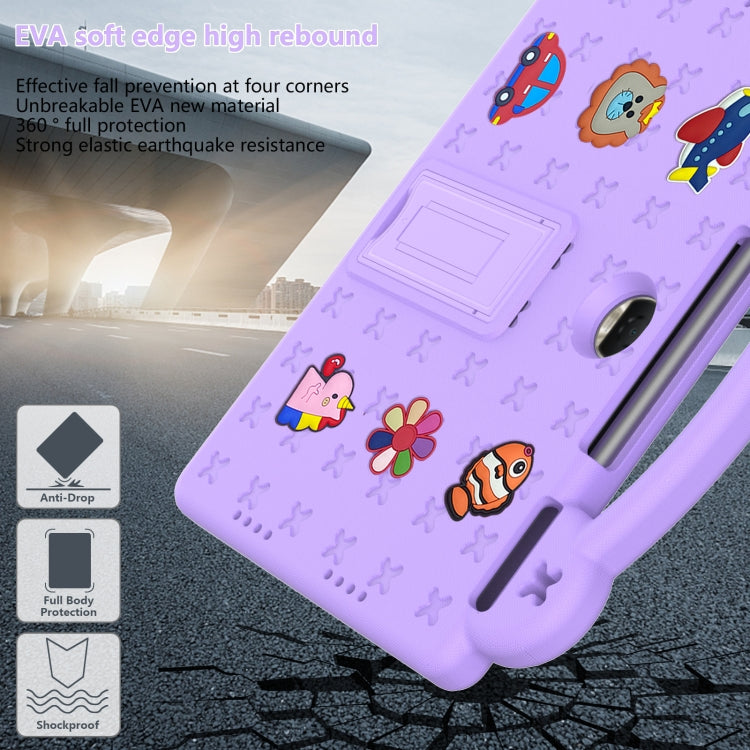For Honor Pad 9 2023 12.1 Handle Kickstand Children EVA Shockproof Tablet Case(Light Purple) - Honor by PMC TechLife | Online Shopping South Africa | PMC TechLife | Buy Now Pay Later Mobicred